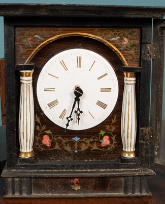 Lot 404 - A garniture de cheminée and further clock parts