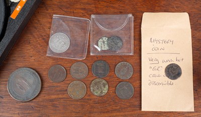 Lot 71 - A collection of various coins and tokens; together with a large collection of foreign currencies