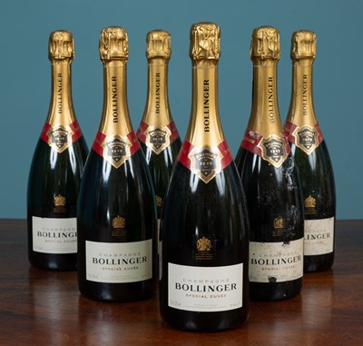 Lot 1027 - Six bottles of Bollinger Special Cuvée Brut Champagne; and a bottle of Louis Roederer Brut Champagne