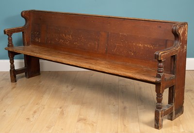 Lot 510 - An old pine pew