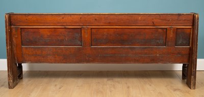 Lot 510 - An old pine pew