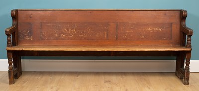Lot 510 - An old pine pew