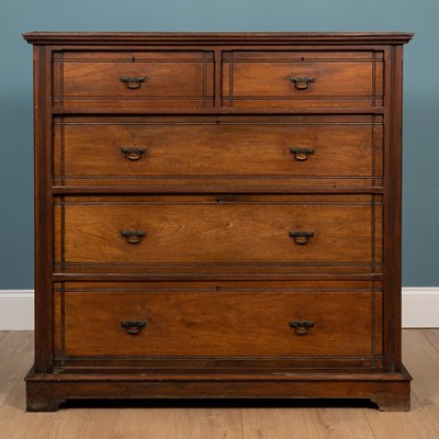 Lot 373 - A Victorian walnut chest of drawers