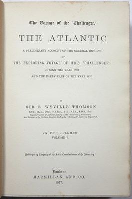 Lot 502 - Thomson, Sir Wyville 'Voyage of the Challenger...