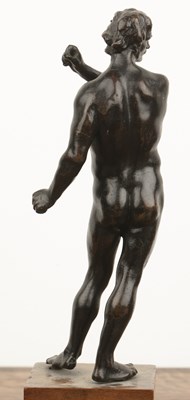 Lot 4 - Bronzed model of a standing male figure early...
