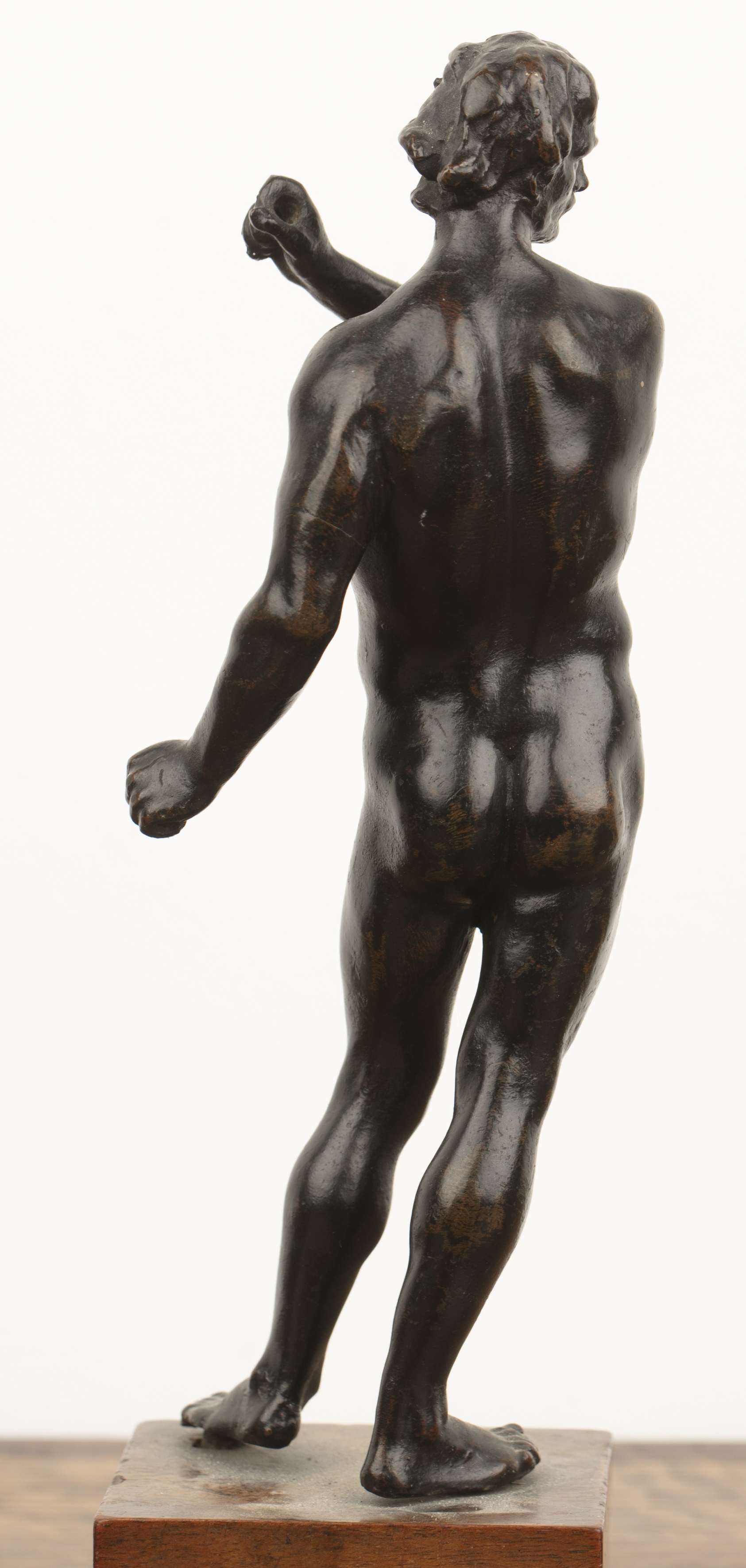 Lot 4 - Bronzed model of a standing male figure early