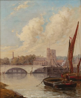 Lot 477 - Arthur Gordon (19th century) River landscape...