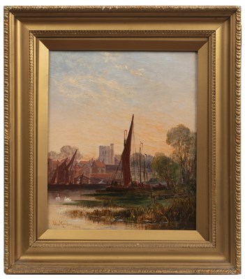 Lot 477 - Arthur Gordon (19th century) River landscape...