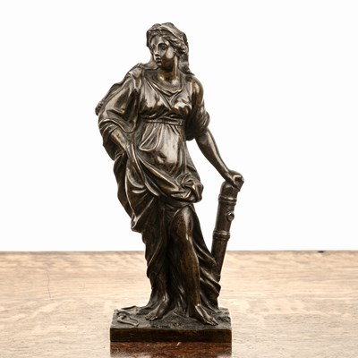 Lot 5 - Bronze model of a maiden 19th Century, the...
