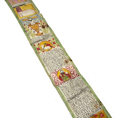 Lot 624 - An Armenian Phylactery Manuscript scroll...