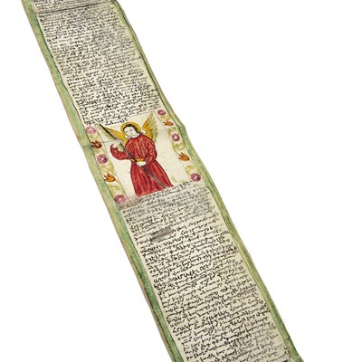 Lot 624 - An Armenian Phylactery Manuscript scroll...