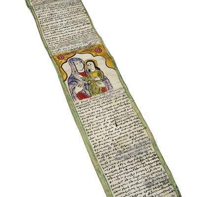 Lot 624 - An Armenian Phylactery Manuscript scroll...