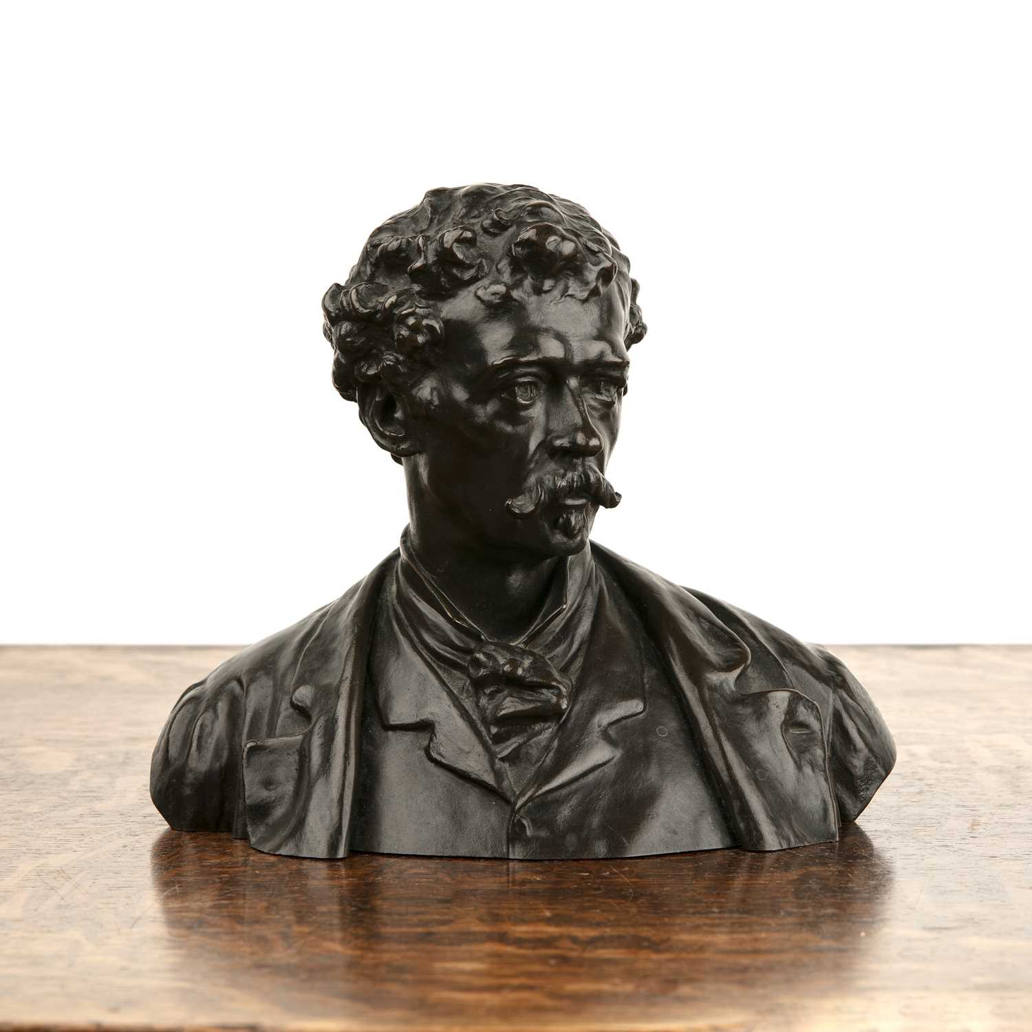 Lot 8 - Bronze bust of a gentleman Possibly James...