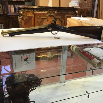 Lot 165 - A 19th century flintlock Blunderbuss, the...