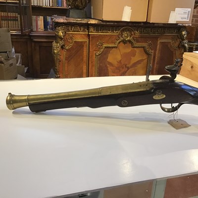 Lot 165 - A 19th century flintlock Blunderbuss, the...