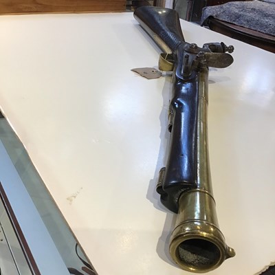 Lot 165 - A 19th century flintlock Blunderbuss, the...