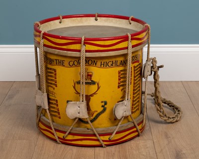 Lot 469 - A Gordon Highlanders regimental drum