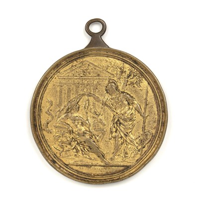Lot 17 - Massimiliano Soldani (1658-1740) gilt bronze...