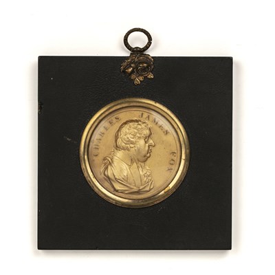 Lot 20 - Portrait medal of Charles James Fox in an...