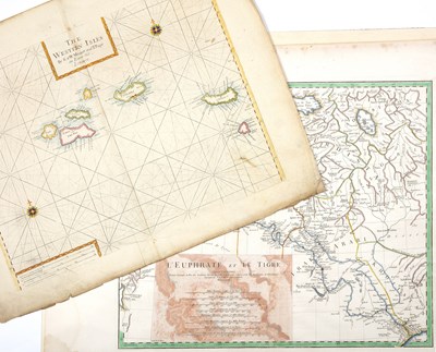 Lot 668 - An 18th century French coloured map of...