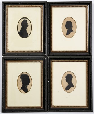 Lot 674 - A group of four George III silhouette...