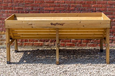 Lot 1231 - A modern wooden V-section planter