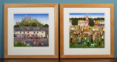 Lot 174 - Louise Braithwaite (British, late 20th/early 21st century), 'Corfe Castle' and 'County Show'