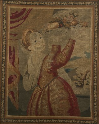 Lot 315 - Needlework tapestry panel 19th Century,...