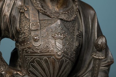 Lot 507 - Albert-Ernest Carrier-Belleuse (French, b.1824-d.1887), a Renaissance soldier