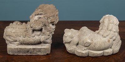 Lot 16 - Two Chinese carved stone weights