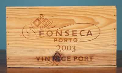 Lot 1001 - A case of twelve bottles of 2003 Fonseca Vintage Port