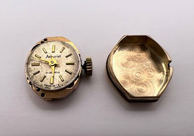 Lot 124 - A lady's 9ct gold bracelet watch by Accurist,...