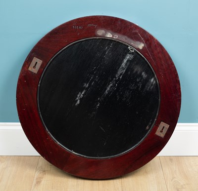 Lot 302 - A modern circular hardwood mirror