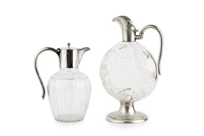 Lot 604 - An Edwardian silver mounted cut glass claret...