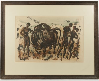 Lot 35 - Roland Jarvis (1926-2016) Fighting bulls,...