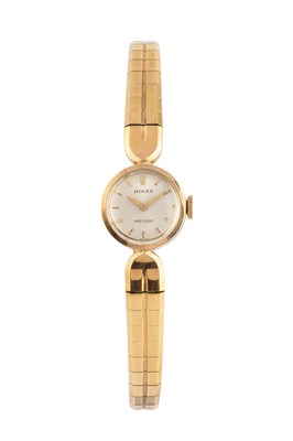 Lot 125 - A lady's 9ct gold 'Precision' bracelet watch...