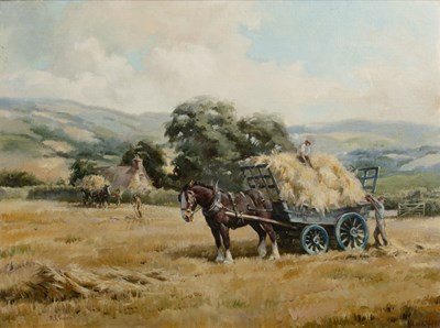 Lot 478 - Rosemary Sarah Welch (b. 1946) Loading the hay...