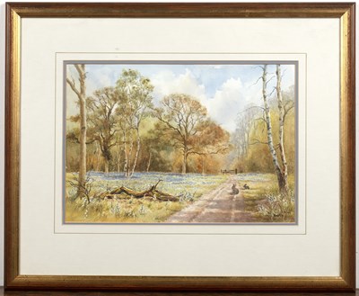 Lot 128 - Jill Smith (Contemporary) 'Bluebell woods with...