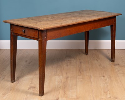 Lot 477 - AnVictorian elm kitchen table