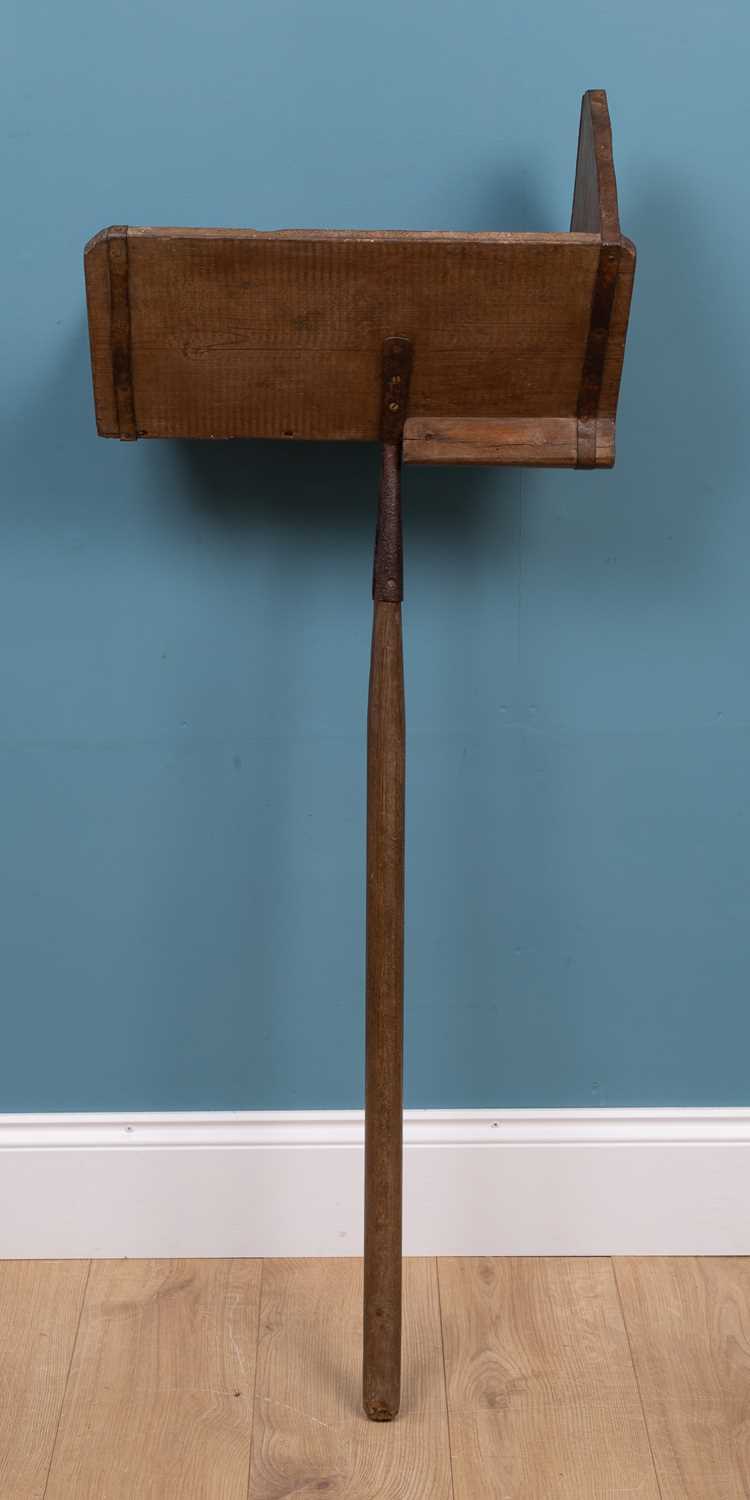 Lot 189 - An antique wood and wrought iron bricklayers hod