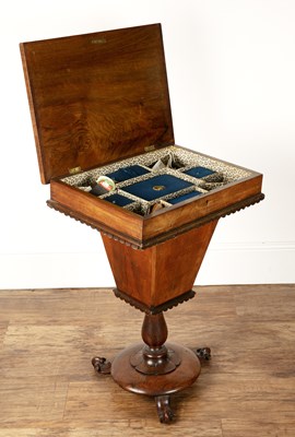 Lot 167 - Tunbridge Ware walnut sewing table Victorian,...