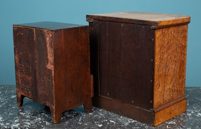 Lot 585 - A Victorian miniature chest of drawers and another similar