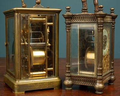 Lot 46 - Two brass carriage clocks
