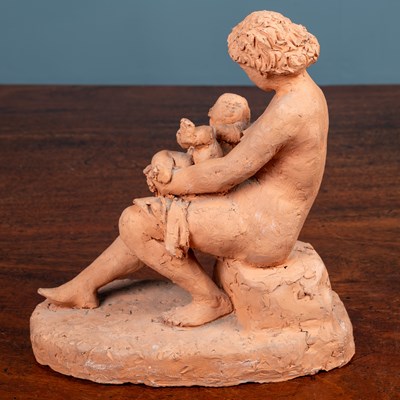 Lot 205 - Karin Jonzen (b.1914-d.1998), Seated mother and child