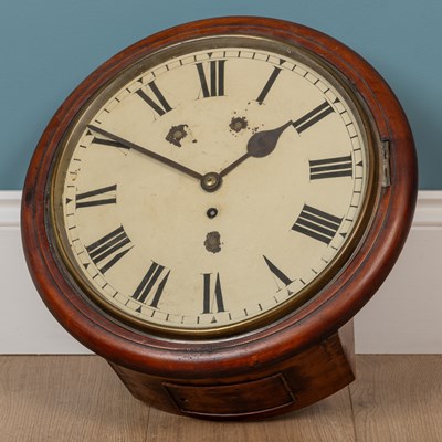 Lot 26 - A late Victorian or Edwardian dial clock