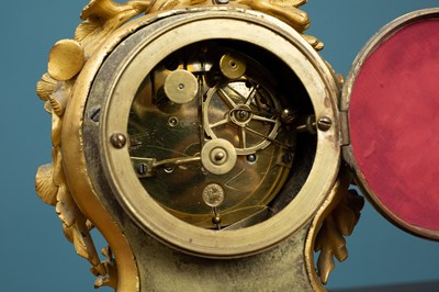 Lot 10 - A 19th century French ormolu mantel clock