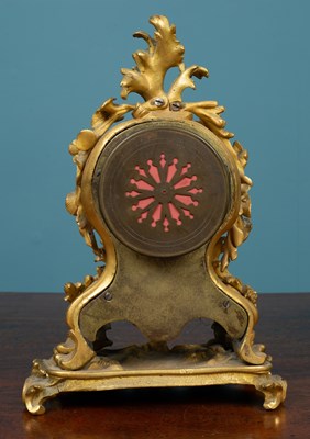Lot 10 - A 19th century French ormolu mantel clock