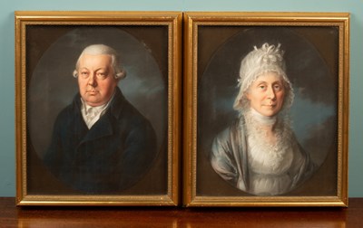 Lot 80 - 19th century German school, portrait of a gentleman; and a companion portrait of his wife