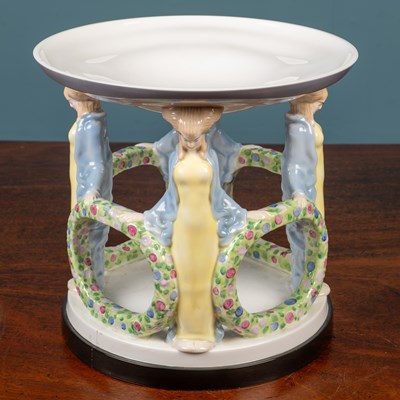 Lot 288 - A Wiener Werkstatte porcelain stand