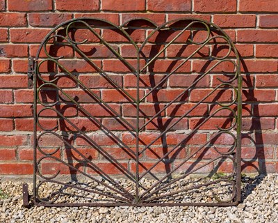 Lot 1207 - An old wrought iron garden gate